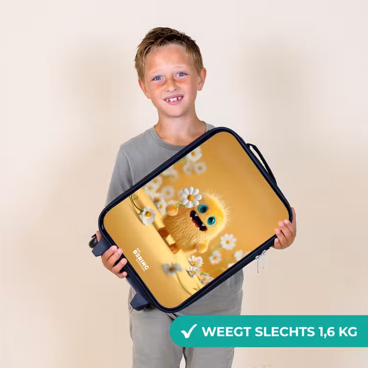 Kinderkoffer - Monster - Wezen - Bloem - Geel — 2