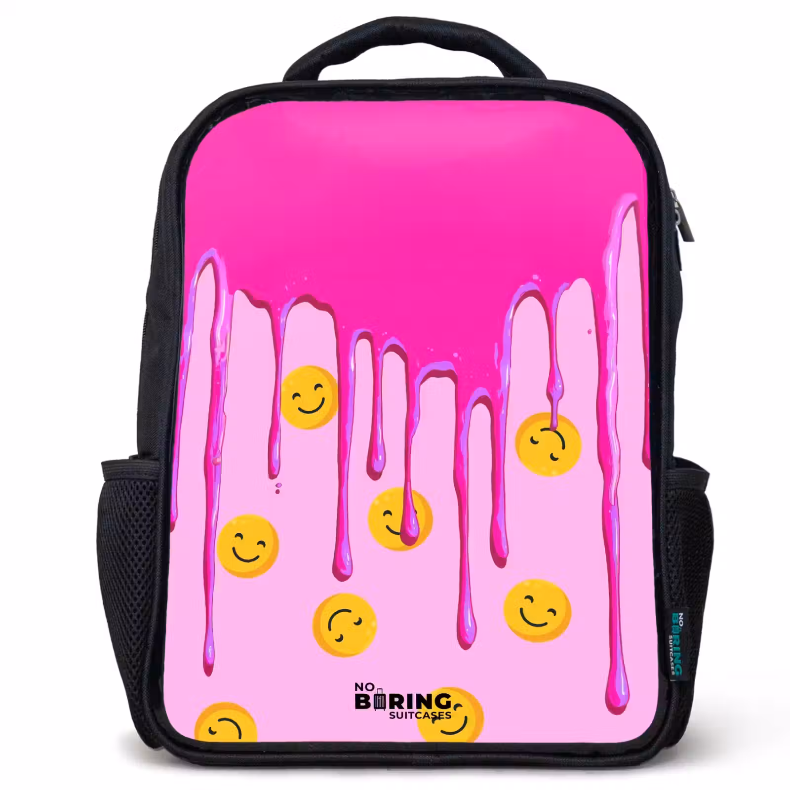 Kinderrugzak - Zwart - Verf - Smiley - Roze β 1