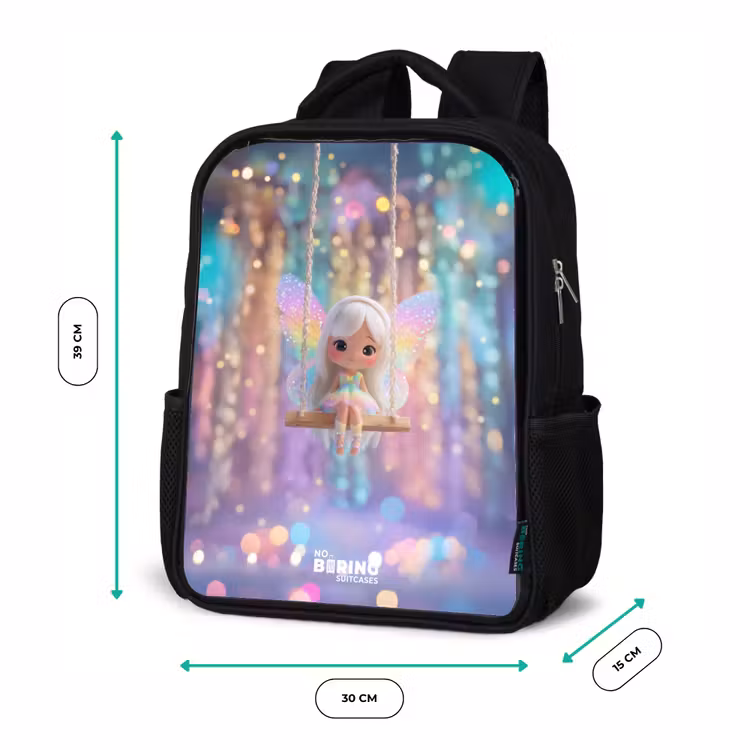 Kinderrugzak - Zwart - Fee - Elf - Regenboog — 5
