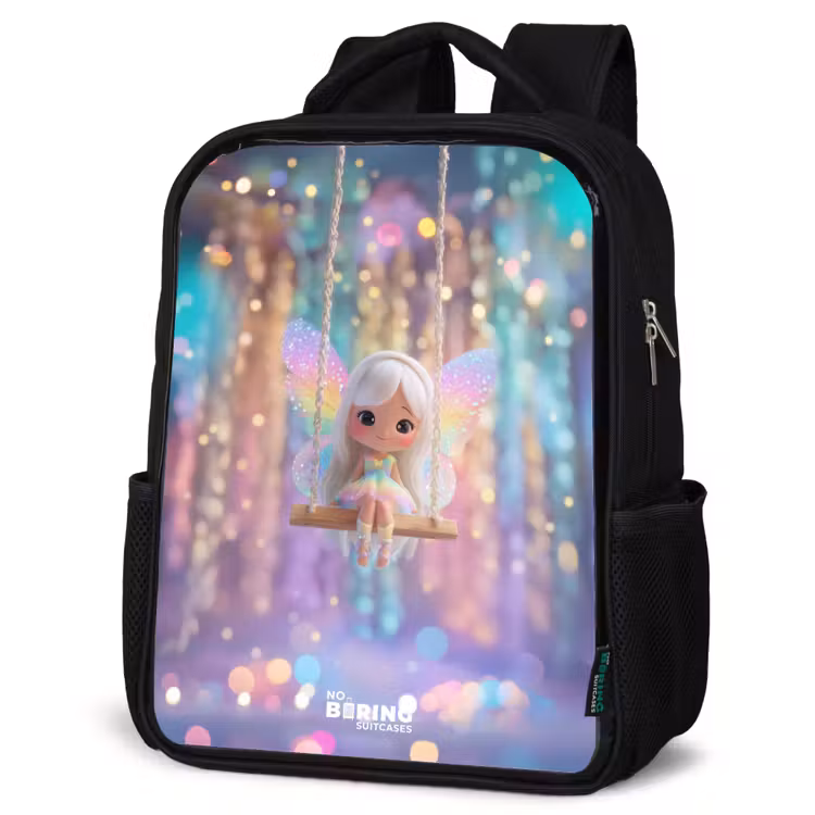 Kinderrugzak - Zwart - Fee - Elf - Regenboog — 7