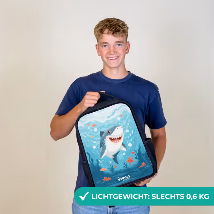 Kinderrugzak - Zwart - Haai - Water - Zee — 3