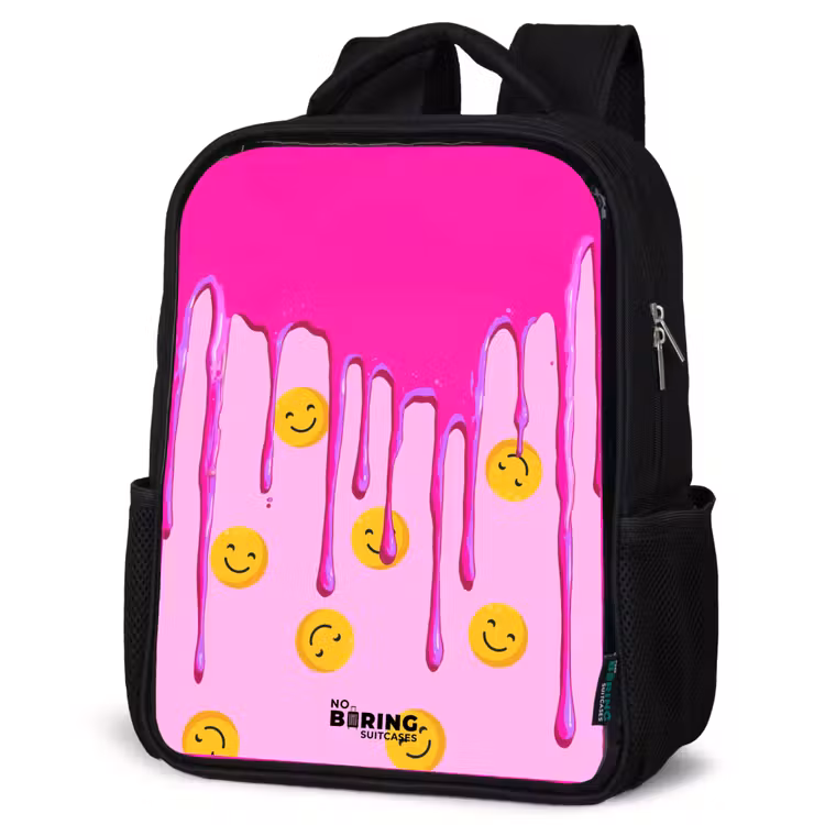 Kinderrugzak - Zwart - Verf - Smiley - Roze β 7
