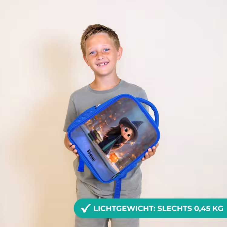 Kinderrugzak - Blauw - Kleine tovernares in bibliotheek — 2