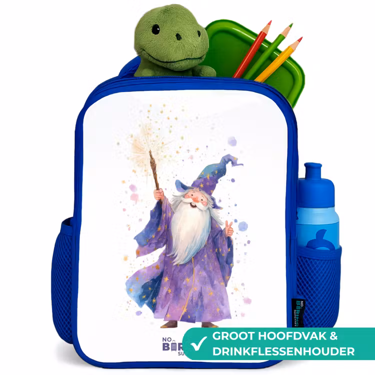 Kinderrugzak - Blauw - Oude tovenaar met staf — 5