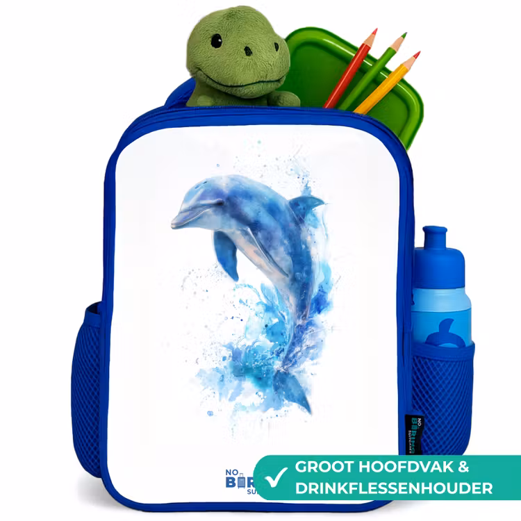 Kinderrugzak - Blauw - Springende blauwe dolfijn — 5