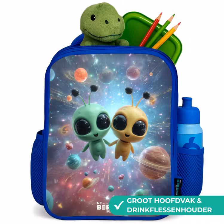 Kinderrugzak - Blauw - Vrolijke buitenaardse vrienden — 5