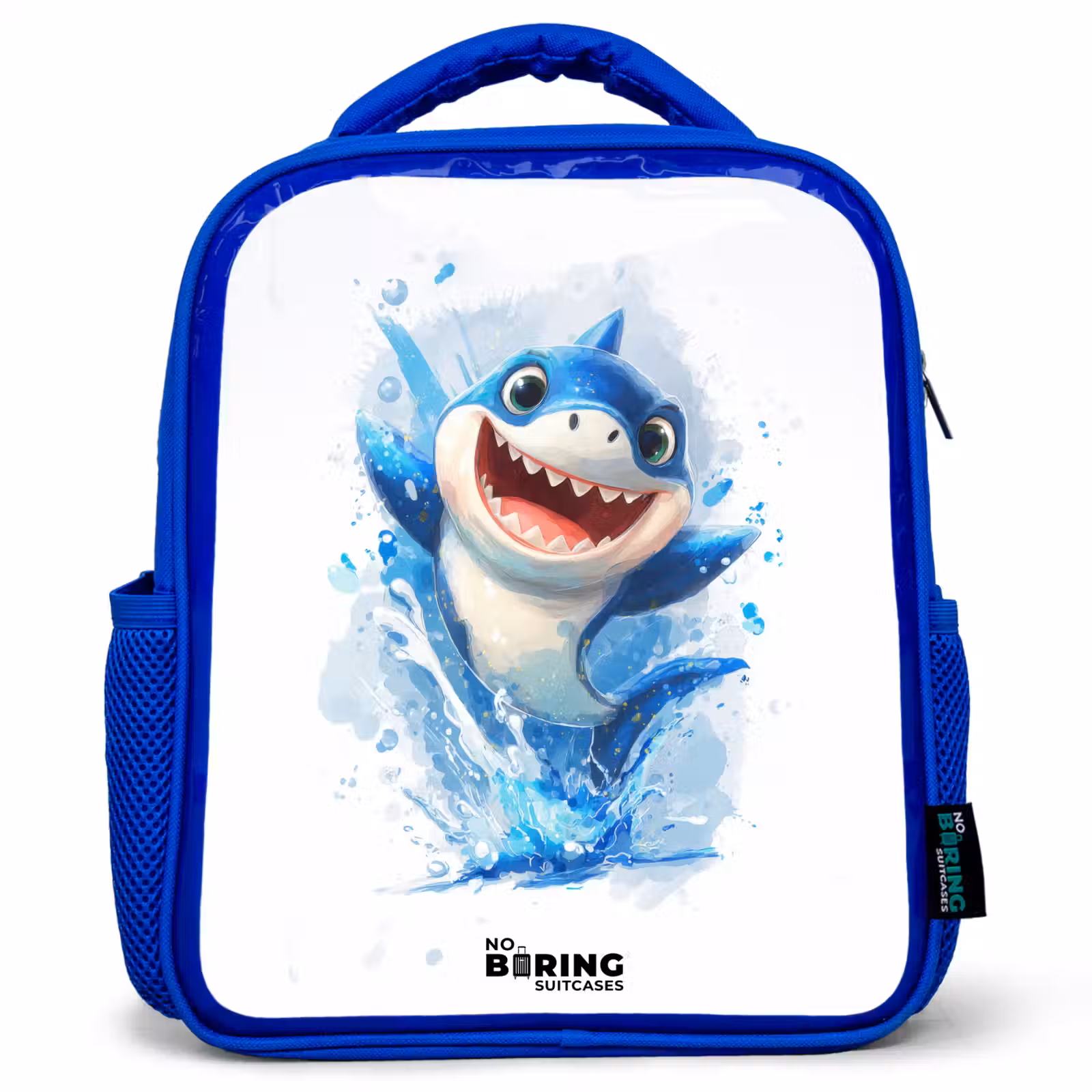 Kinderrugzak - Blauw - Haai - Tanden - Water — 1