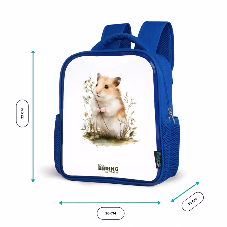 Kinderrugzak - Blauw - Dier - Natuur - Hamster — 6