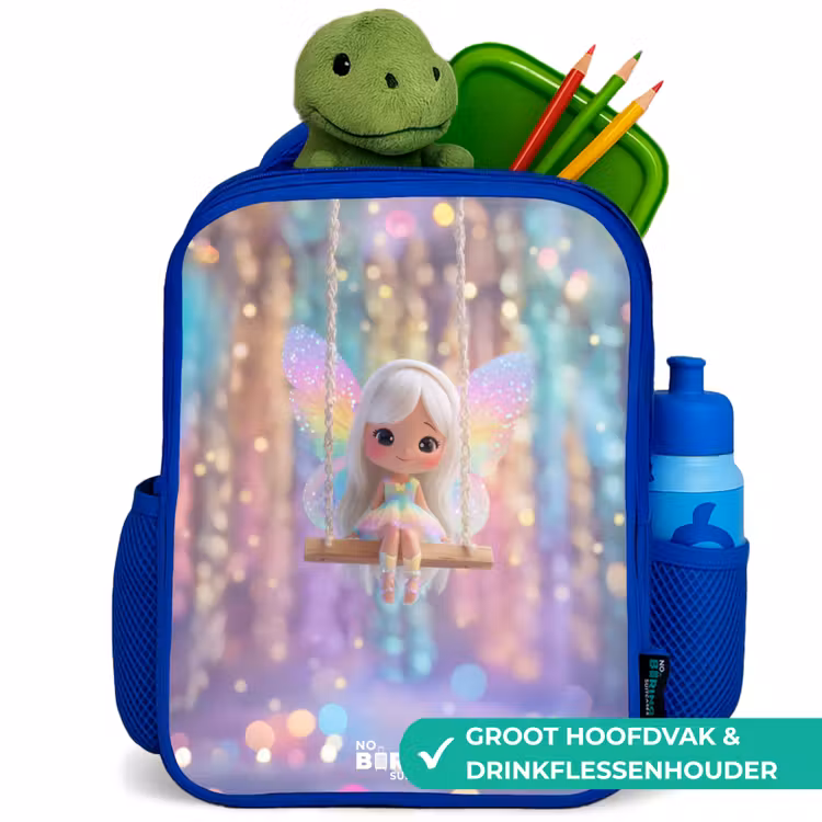 Kinderrugzak - Blauw - Fee - Elf - Regenboog — 5