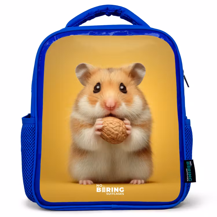 Kinderrugzak - Blauw - Hamster - Walnoot - Dier — 1