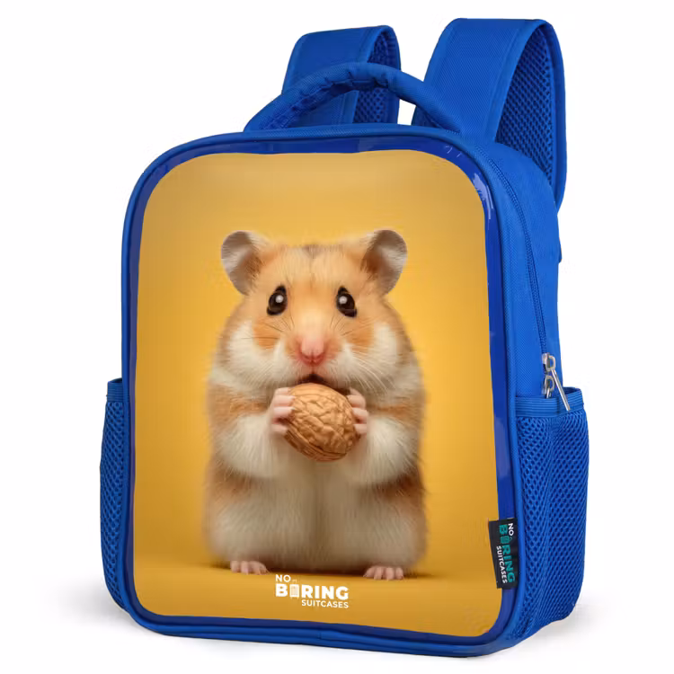 Kinderrugzak - Blauw - Hamster - Walnoot - Dier — 9