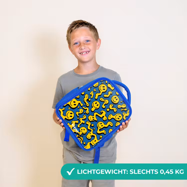Kinderrugzak - Blauw - Smiley - Blauw - Geel — 2
