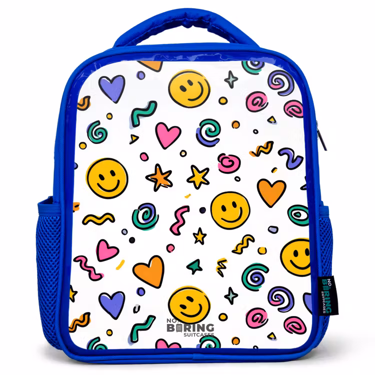 Kinderrugzak - Blauw - Smiley - Hartje - Ster — 1
