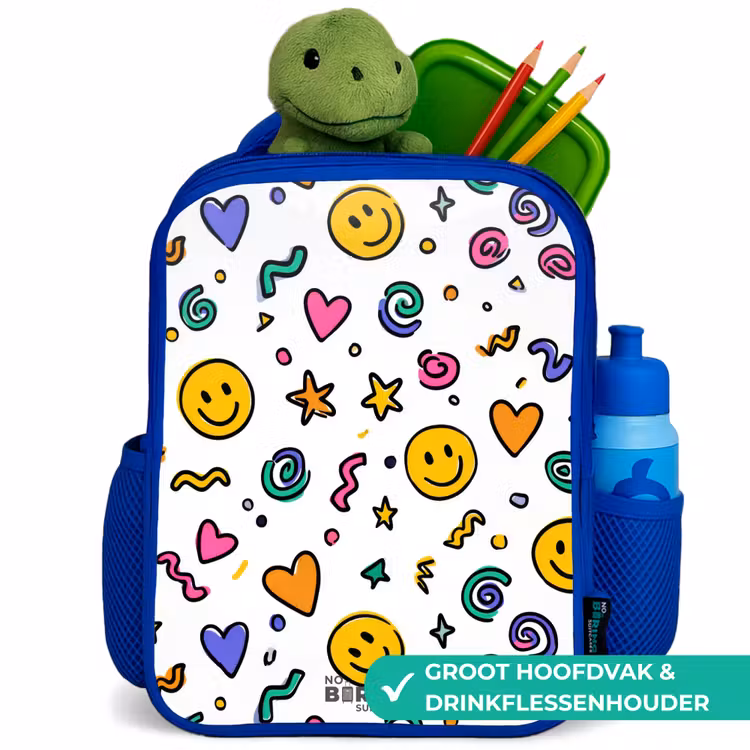 Kinderrugzak - Blauw - Smiley - Hartje - Ster — 5