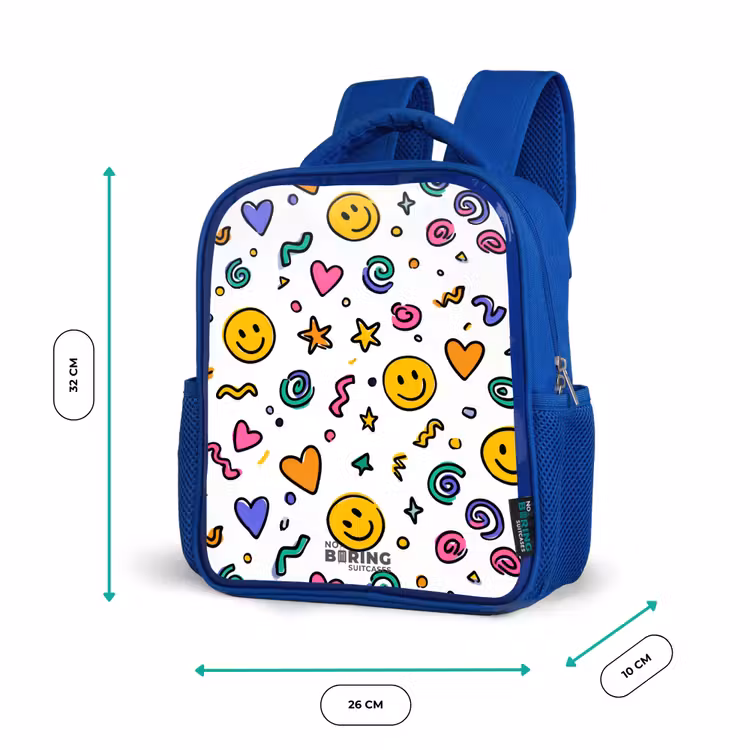 Kinderrugzak - Blauw - Smiley - Hartje - Ster — 6