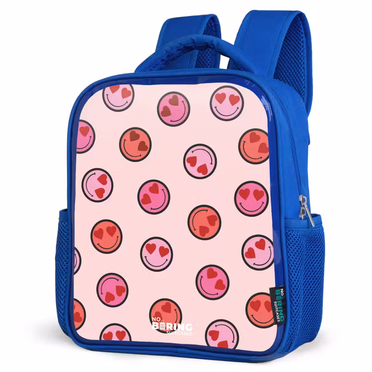 Kinderrugzak - Blauw - Hartje - Smiley - Patroon — 9