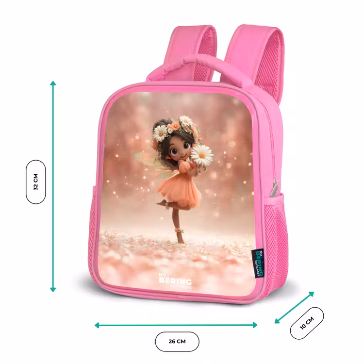 Kinderrugzak - Roze - Fee met madeliefjes — 3