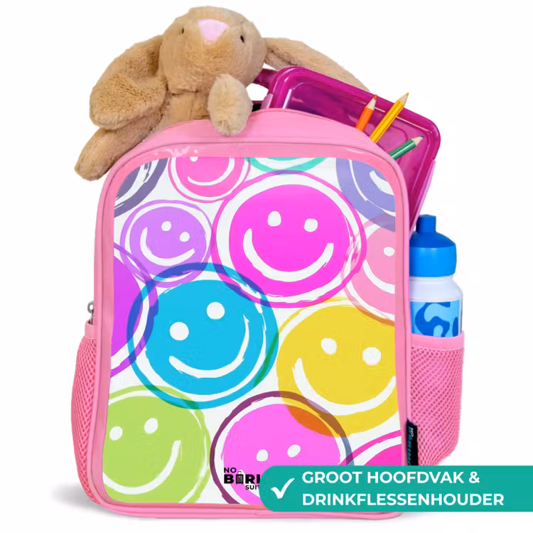 Kinderrugzak - Roze - Kleurrijke glimlachexplosie — 2
