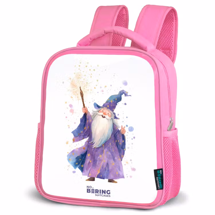 Kinderrugzak - Roze - Oude tovenaar met staf — 6