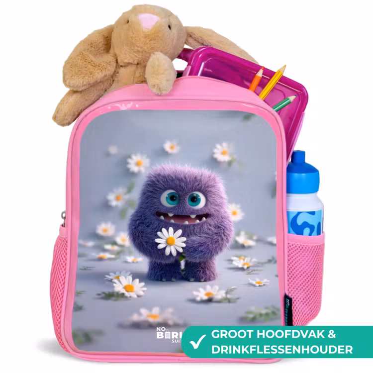 Kinderrugzak - Roze - Paars Pluizig Vriendje met Madelief — 2