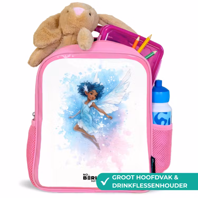 Kinderrugzak - Roze - Vliegende fee in blauwe tinten — 2