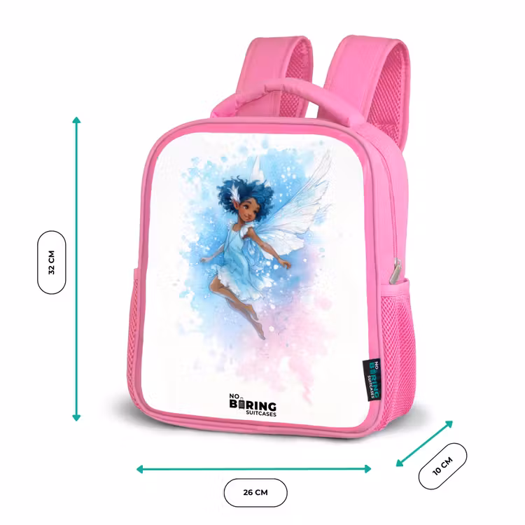 Kinderrugzak - Roze - Vliegende fee in blauwe tinten — 3