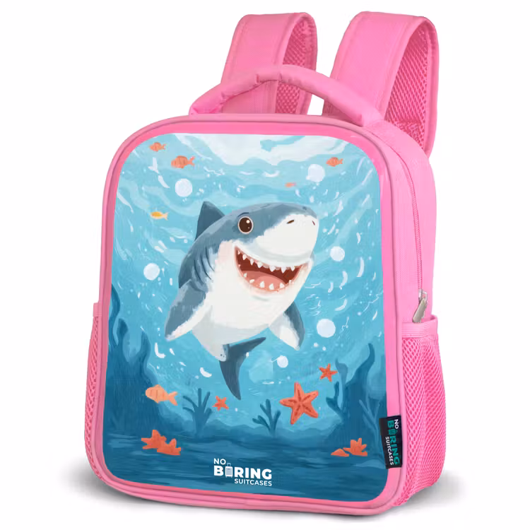 Kinderrugzak - Roze - Haai - Water - Zee — 6