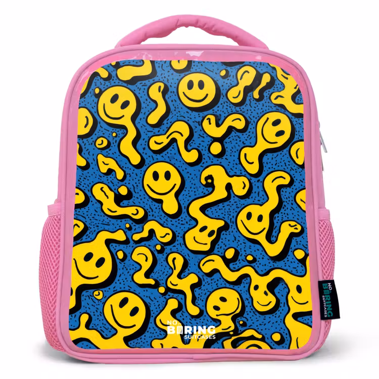 Kinderrugzak - Roze - Smiley - Blauw - Geel — 1