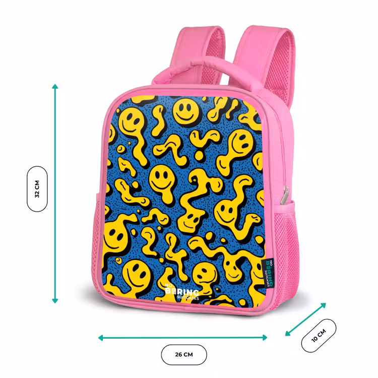 Kinderrugzak - Roze - Smiley - Blauw - Geel — 3