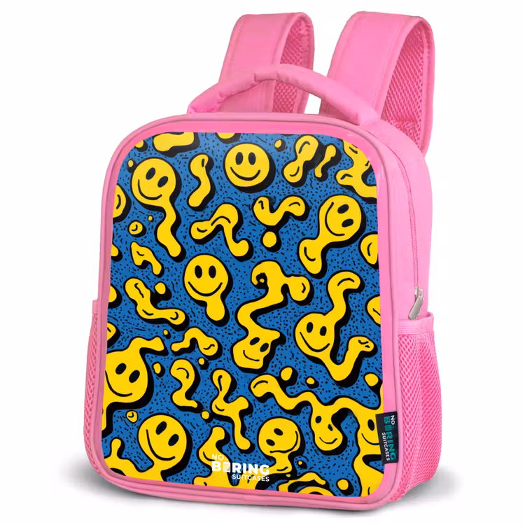 Kinderrugzak - Roze - Smiley - Blauw - Geel — 6
