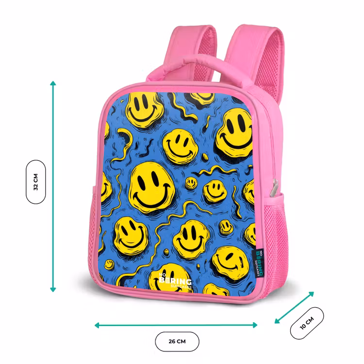 Kinderrugzak - Roze - Smiley - Geel - Blauw — 3