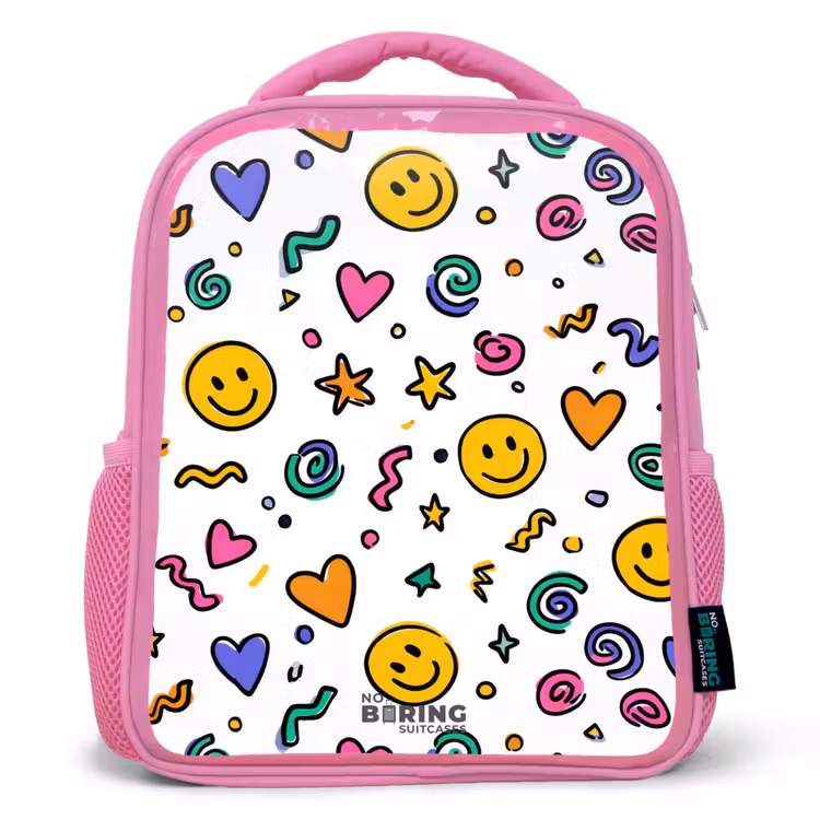 Kinderrugzak - Roze - Smiley - Hartje - Ster — 1