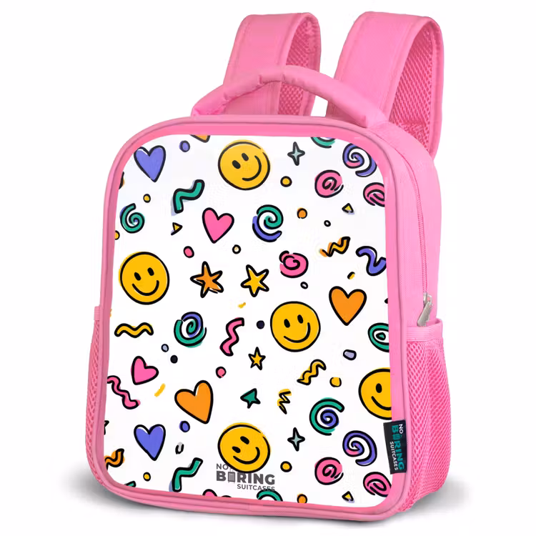 Kinderrugzak - Roze - Smiley - Hartje - Ster — 6