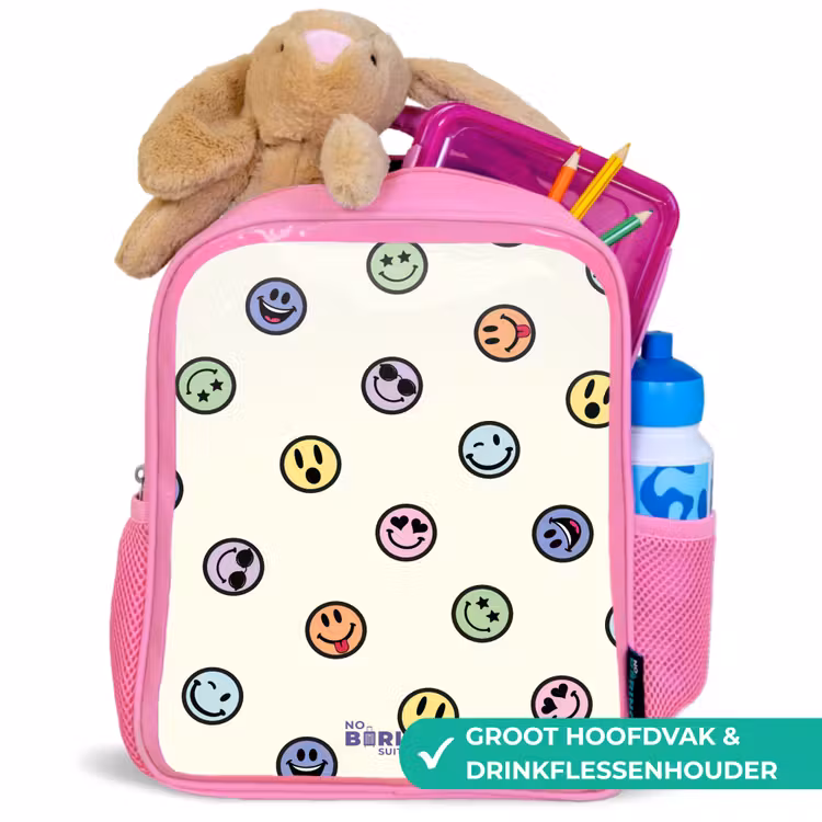 Kinderrugzak - Roze - Speelse smiley-mix — 2