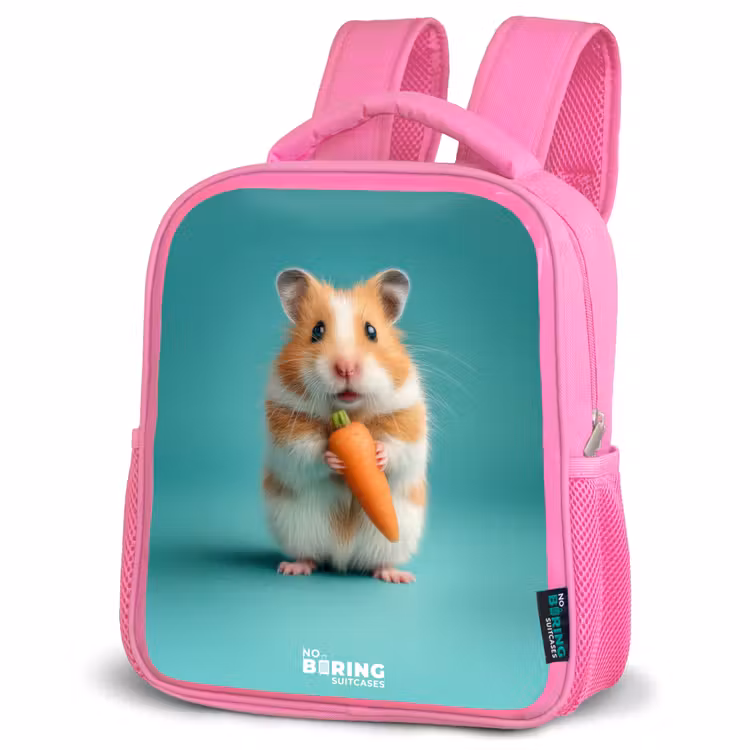 Kinderrugzak - Roze - Hamster - Wortel - Dier — 6