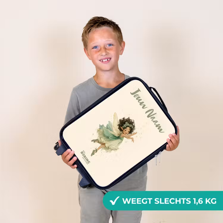 Kinderkoffer met naam - Zwart - Dansende bosfee — 2