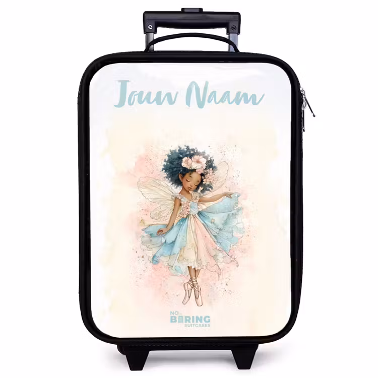 Kinderkoffer met naam - Zwart - Elf - Ballet - Kleurrijk — 1