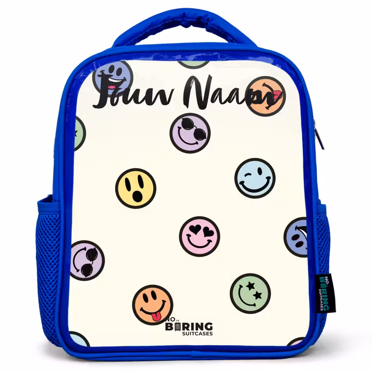 Kinderrugzak - Blauw - Speelse smiley-mix — 1