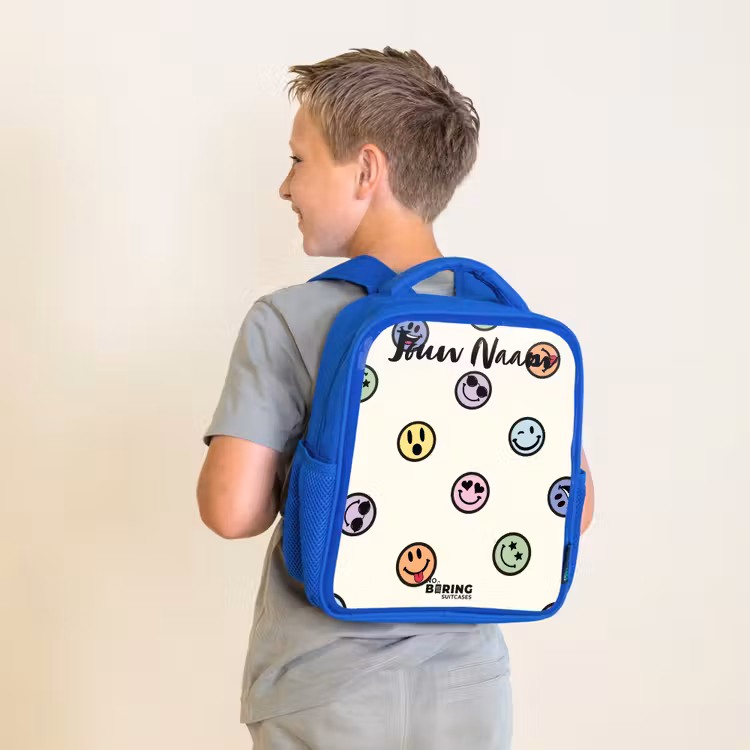 Kinderrugzak - Blauw - Speelse smiley-mix — 3