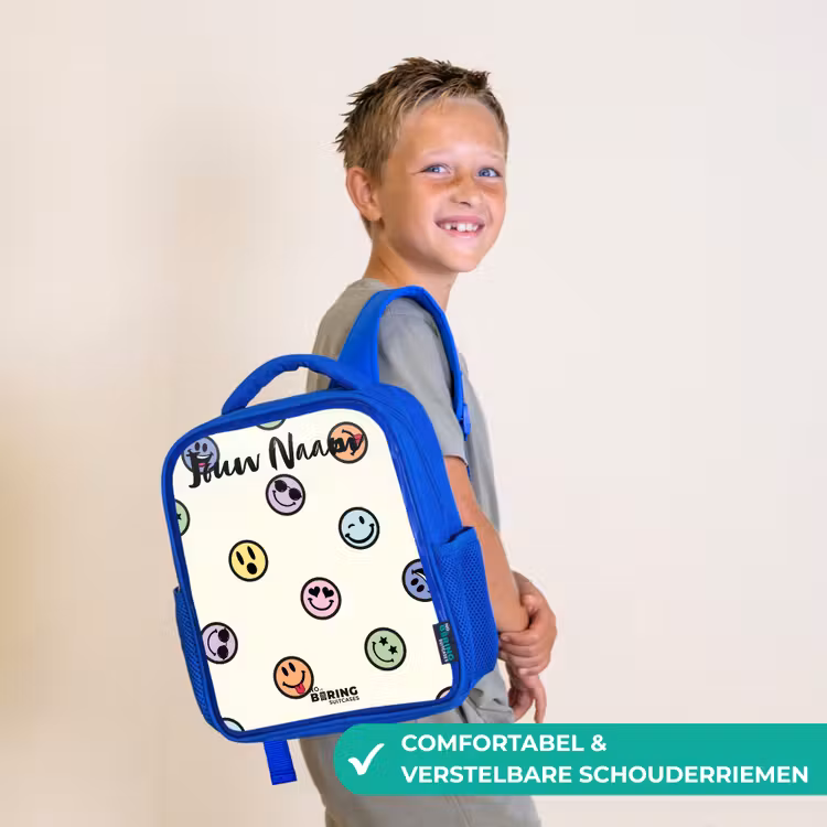 Kinderrugzak - Blauw - Speelse smiley-mix — 4
