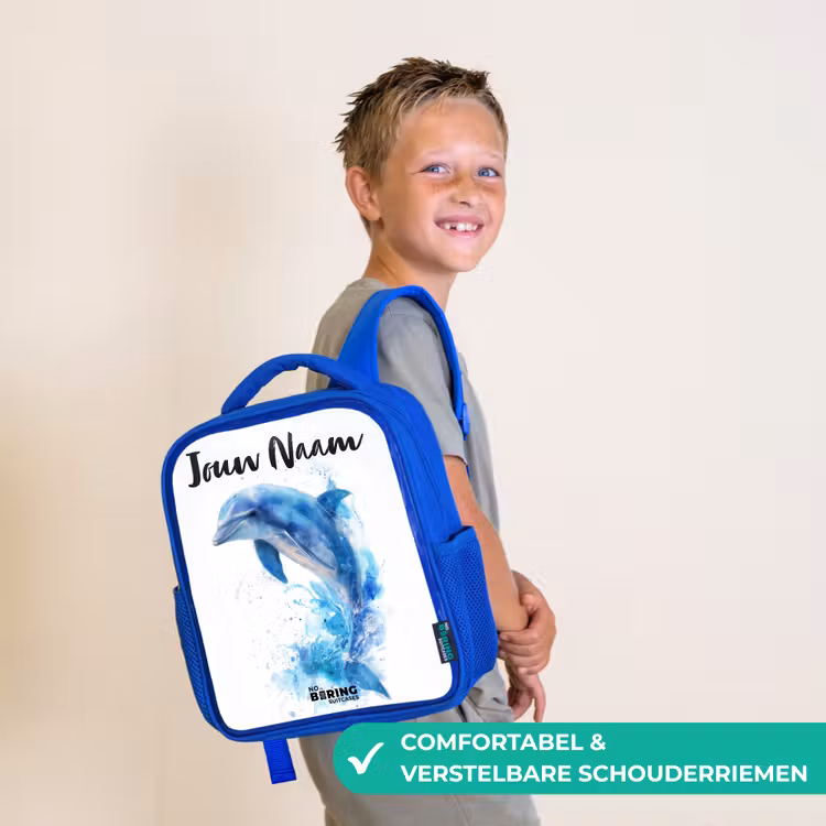 Kinderrugzak - Blauw - Springende blauwe dolfijn — 4
