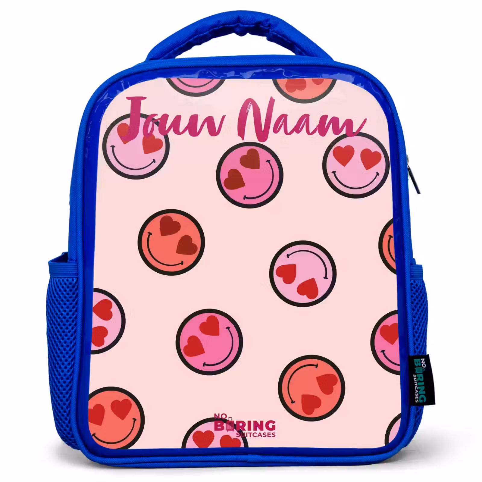 Kinderrugzak - Blauw - Hartje - Smiley - Patroon — 1