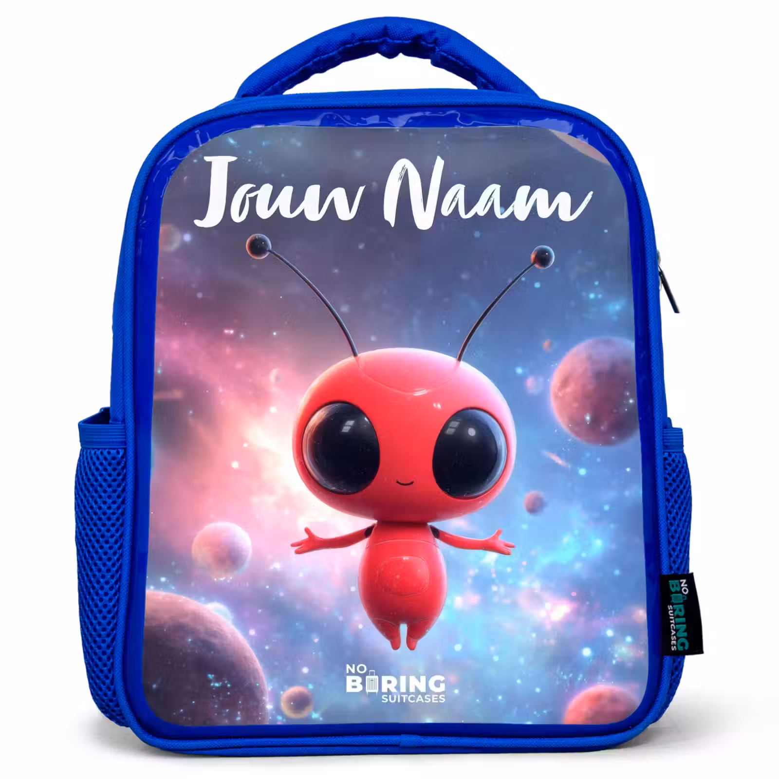 Kinderrugzak - Blauw - Rood Ruimtewezen in Kosmische Dans — 1