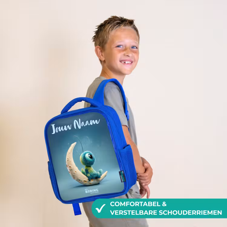 Kinderrugzak - Blauw - Dromerig Wezentje op de Maan — 4