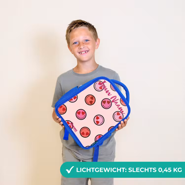 Kinderrugzak - Blauw - Hartje - Smiley - Patroon — 2
