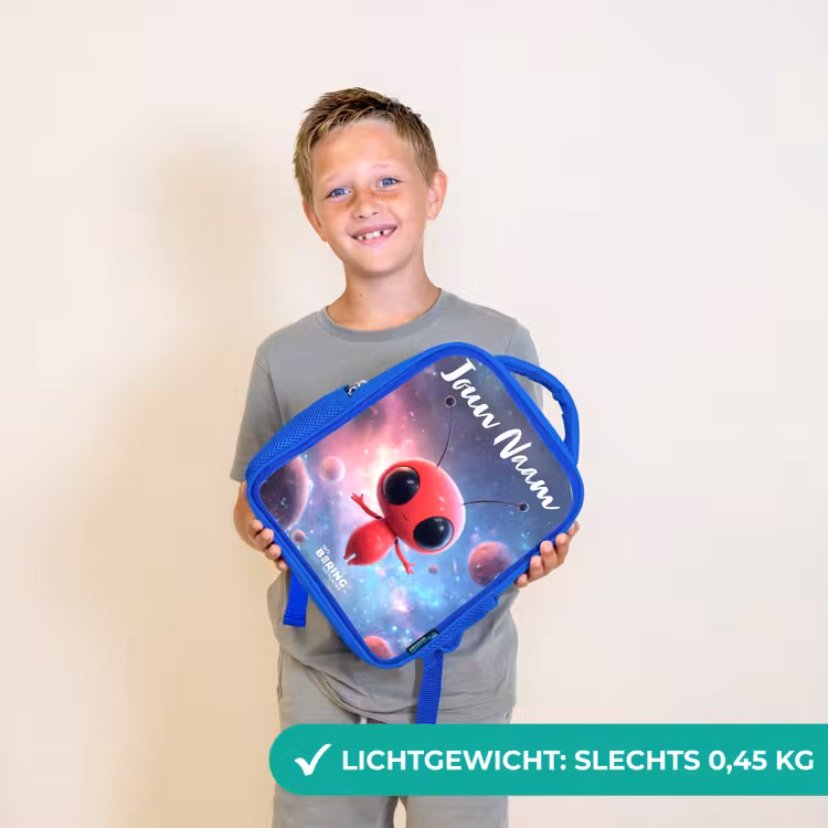 Kinderrugzak - Blauw - Rood Ruimtewezen in Kosmische Dans — 2