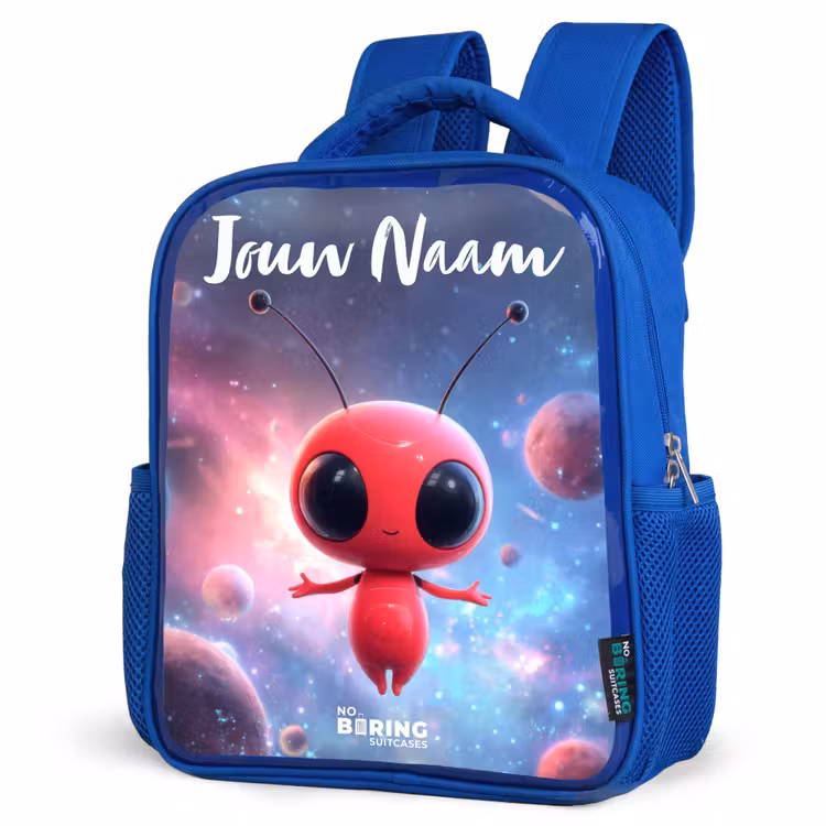 Kinderrugzak - Blauw - Rood Ruimtewezen in Kosmische Dans — 9