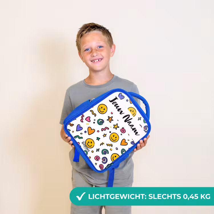 Kinderrugzak - Blauw - Smiley - Herz - Stern — 2