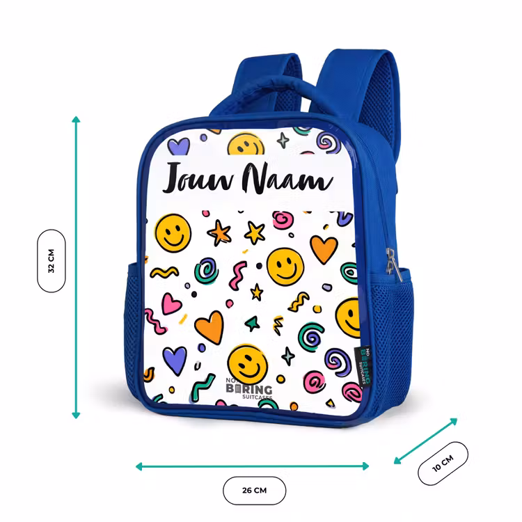 Kinderrugzak - Blauw - Smiley - Herz - Stern — 6