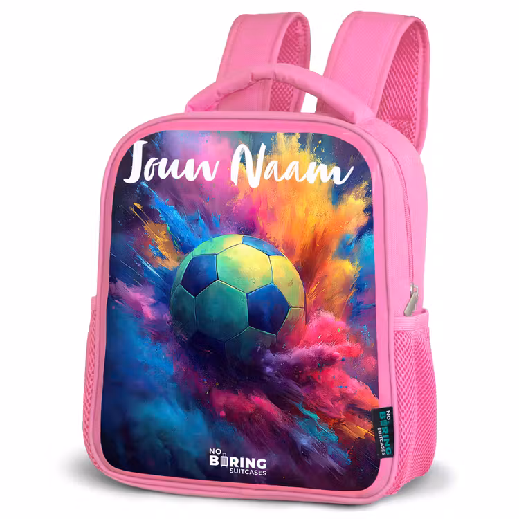 Kinderrugzak met naam - Roze - Neon - Bal - Kleurrijk — 6